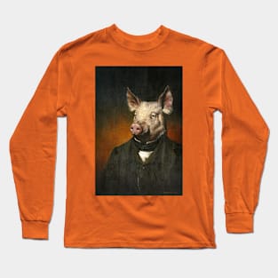 Victorian Pig Long Sleeve T-Shirt